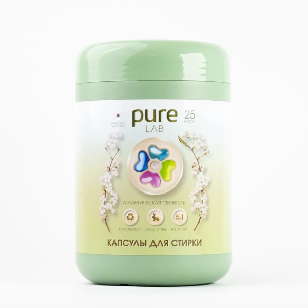 Капсулы для стирки PureLAB LIME атлантическая свежесть 25шт коробка