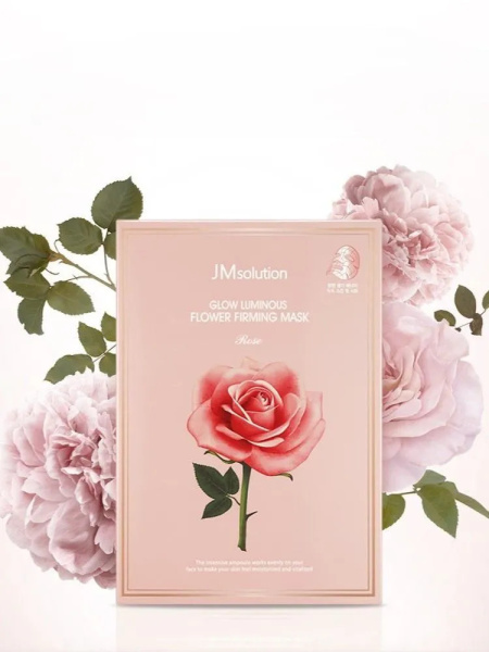 Тканевая маска с экстрактом дамасской розы JMsolution Glow Flower Firming Mask Rose 30мл