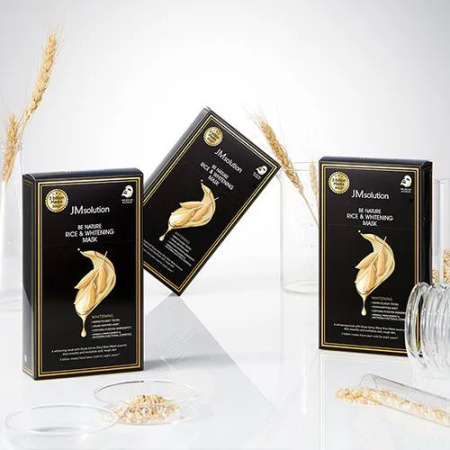 Тканевая маска для сияния кожи с рисом JMsolution Be Nature Rice Whitening Mask 24 мл, 10 шт