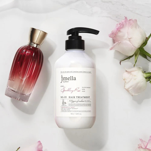 Парфюмированный кондиционер для волос 05 JMELLA In France Sparkling Rose Hair Treatment 500мл