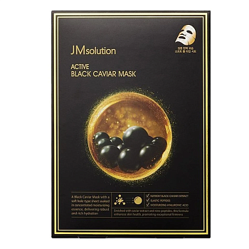 Тканевая маска с экстрактом черной икры JMsolution Active Black Caviar Mask 30мл